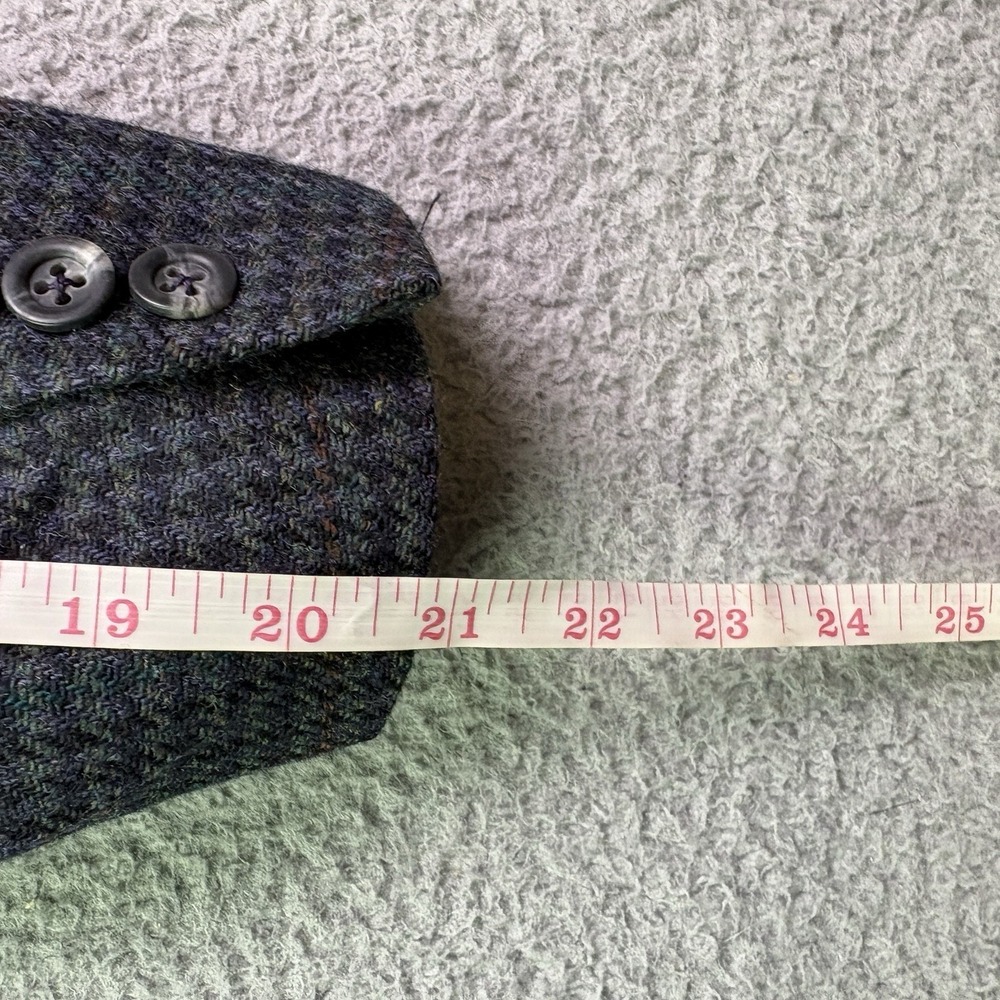 VTG Christian Dior Blazer Mens 42R Blue Wool Coat Houndstooth Plaid Jacket - Picture 11 of 12